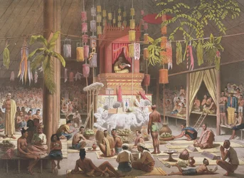 Festival in a pagoda at Ngong Kair, Laos, from 